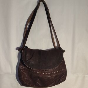 LUCKY BRAND Brown Leather Shoulder Bag